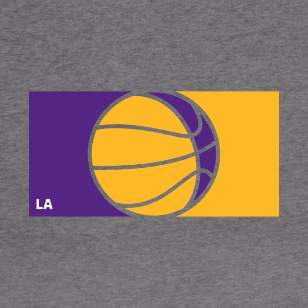 Los Angeles Basketball Purple Yellow by theDK9